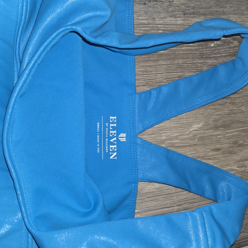 EleVen by Venus Williams Bright Blue Activewear Top Small - Picture 3 of 4